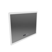 Ορθογώνιος καθρέφτης LED, 80x60cm, ELANCEE MotionGlow Αισθητήρας Marcello, Σύστημα αποθολώματος, Ρολόι & Θερμόμετρο, Ρυθμιζόμενο