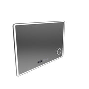Ορθογώνιος καθρέφτης LED 120x80 Aura Riflesso Puro MotionGlow Marcello, Σύστημα Demister, Θερμόμετρο και Ρολόι, Dimable