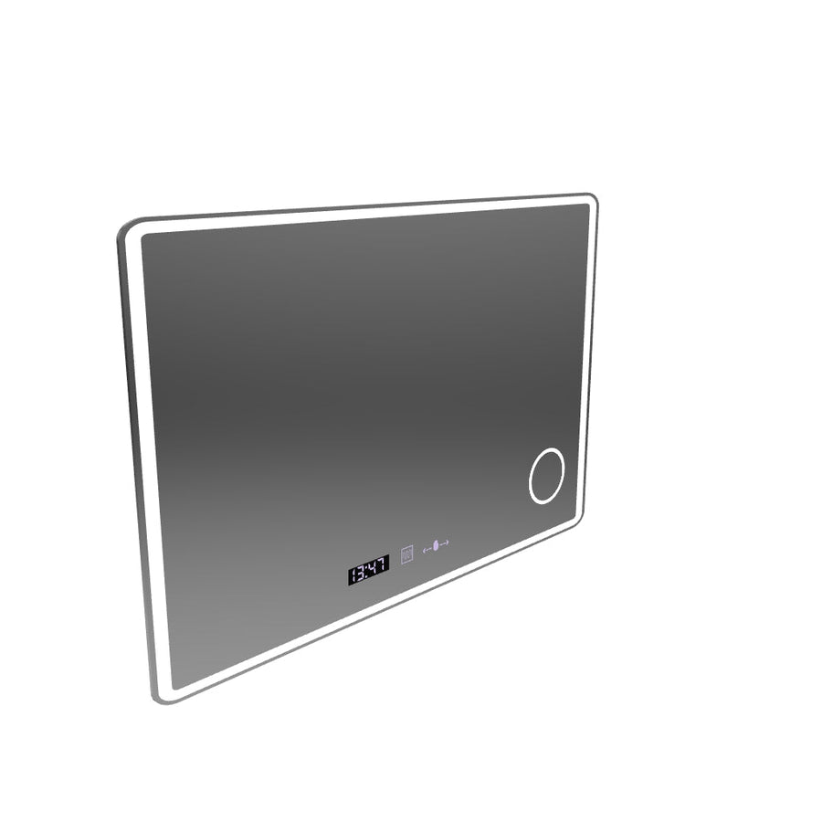 Ορθογώνιος καθρέφτης LED 120x80 Aura Riflesso Puro MotionGlow Marcello, Σύστημα Demister, Θερμόμετρο και Ρολόι, Dimable