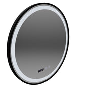 Καθρέφτης LED Touch NOVARA Σύστημα αποθολώματος, Ρολόι και θερμοκρασία 60 cm Βουρτσισμένο μαύρο πλαίσιο