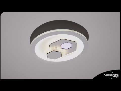 Πολυέλαιος LED KATHLEEN RGB 16W, Ζεστό/Ουδέτερο φως, Λευκό