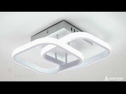 Πολυέλαιος LED VERTEX Matrix, Επικαλυπτόμενα διαμάντια, Μεταλλικά πλαίσια, 24W, 2 Διαμάντια, Κρύο/Ζεστό/Ουδέτερο φως 3000K/4000K/6000K, Λευκό
