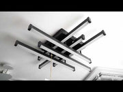 Πολυέλαιος LED με Τηλεχειριστήριο LINEX, 81W, 6 Στοιχείων, Γραμμικό, Κρύο/Ζεστό/Ουδέτερο φως, Ρυθμιζόμενο, Μαύρο