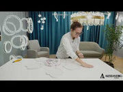Πολυέλαιος LED με τηλεχειριστήριο TULIP 81W, 5 Πέταλα, Κρύο/Ζεστό/Ουδέτερο φως, Ρυθμιζόμενο, Λευκό