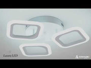 Πολυέλαιος LED ERIKA 20W, 3 τετράγωνα, ζεστό/ουδέτερο/κρύο φως, λευκό, μέταλλο και ακρυλικό