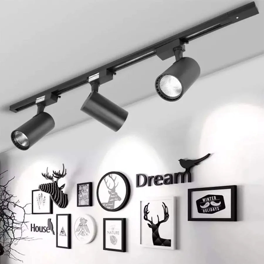 Magnetic LED Projector, Rotating, 12W, Neutral Light, Black LED Products Προεπιλεγμένος τίτλος Alessandro Design