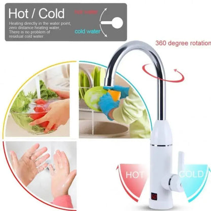 Instant Electric Baucet for Hot Water, LCD Display, White, Kitchen Baucets LZ-501X Προεπιλεγμένος τίτλος Alessandro Design
