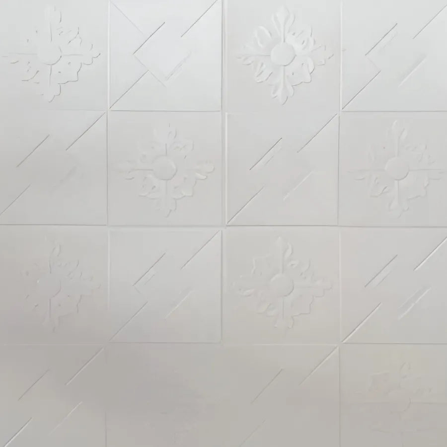 Σετ 10x Αυτοκόλλητη ταπετσαρία 3D Soft Foam, 70cmx70cmx2mm, Λευκή ταπετσαρία 3D Προεπιλεγμένος τίτλος Alessandro Design
