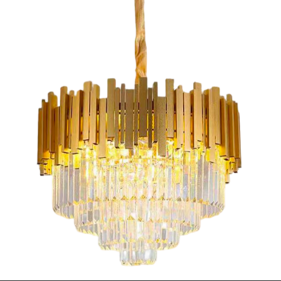 BLOIS Eleganza Crystal Chandelier, Διάμετρος 50cm, 8x E14, Γυαλιστερό Χρυσό, Ρυθμιζόμενο ύψος Κρυστάλλινοι Πολυέλαιοι Προεπιλεγμένος τίτλος Alessandro Design