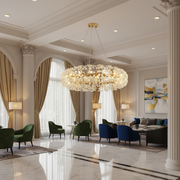 Crystal Chandelier SEGOVIA Magno 12x E14, Διάμετρος 60cm, Γυαλιστερό χρυσό, Ρυθμιζόμενο ύψος Κρυστάλλινοι πολυέλαιοι Προεπιλεγμένος τίτλος Alessandro Design