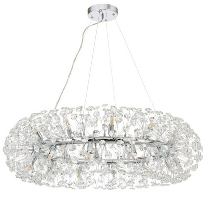 MINUET Crystal Chandelier 12x G9, Διάμετρος 60cm, Γυαλιστερό Ασημί, Ρυθμιζόμενο ύψος Crystal Chandeliers Προεπιλεγμένος τίτλος Alessandro Design