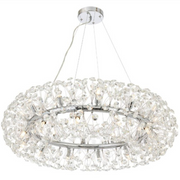 MINUET Crystal Chandelier 12x G9, Διάμετρος 60cm, Γυαλιστερό Ασημί, Ρυθμιζόμενο ύψος Crystal Chandeliers Προεπιλεγμένος τίτλος Alessandro Design