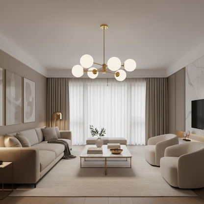 Πολυέλαιος LOFT, 6x E27, Χρυσός