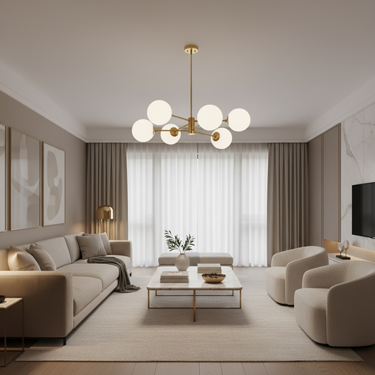 Πολυέλαιος LOFT, 6x E27, Χρυσός